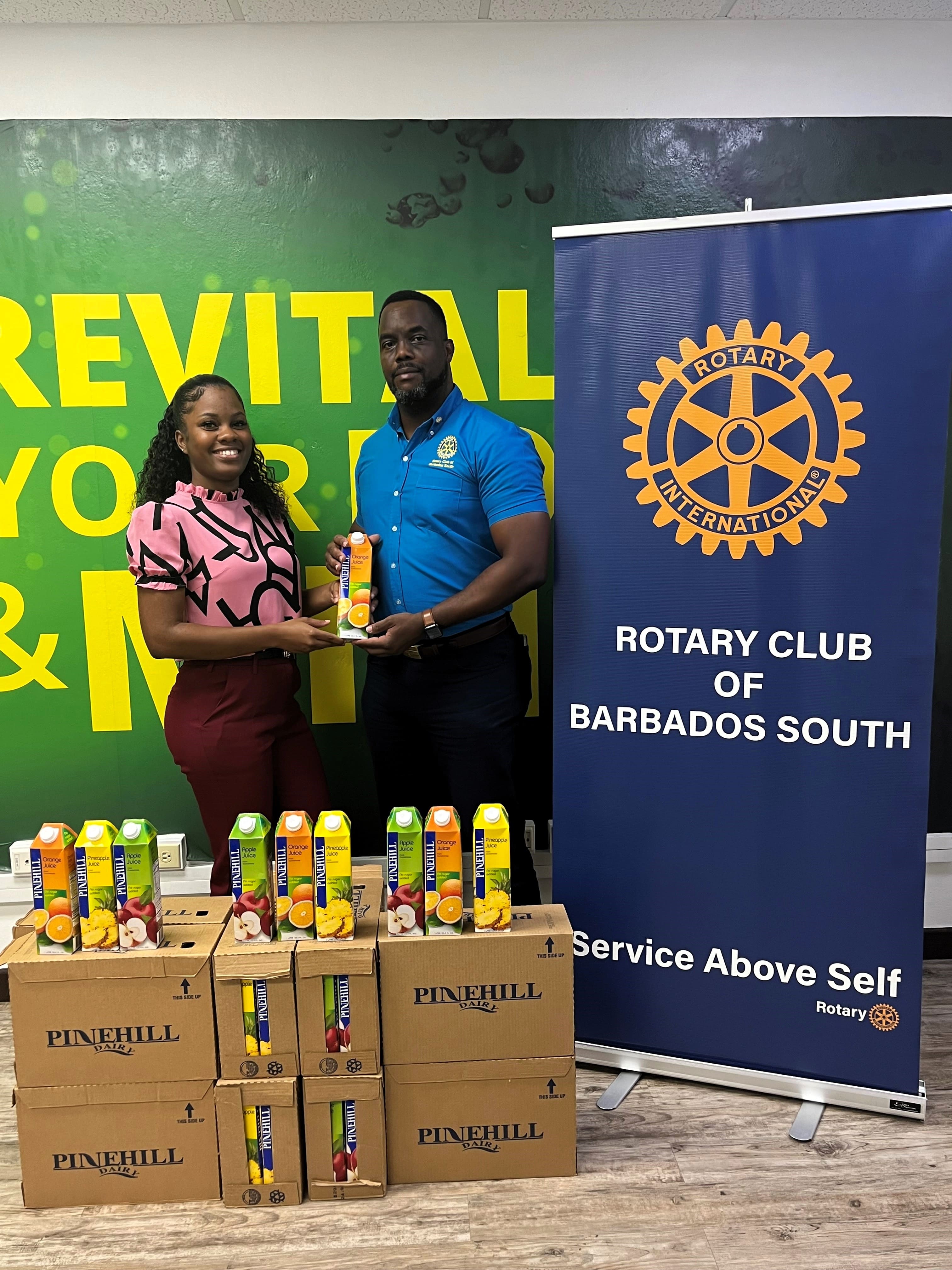 Pinehill Diary makes donation to Rotary Club of Ba
